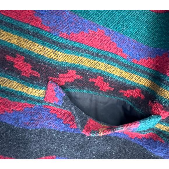 Vintage y2K Botany 500 Womens Jacket Large Colorful Southwest Aztec Wool Coat - Picture 6 of 8